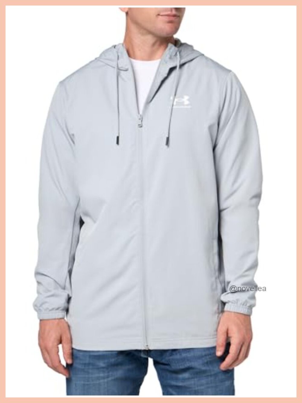 Under Armour Rival Woven Windbreaker Hooded Anorak Lightweight Jacket